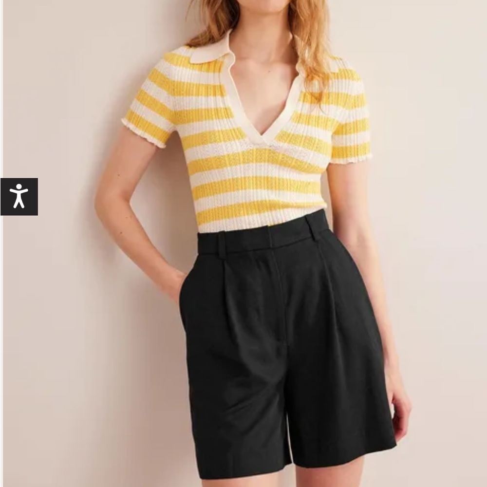 Boden Tencel Black size 4 Shorts NWT